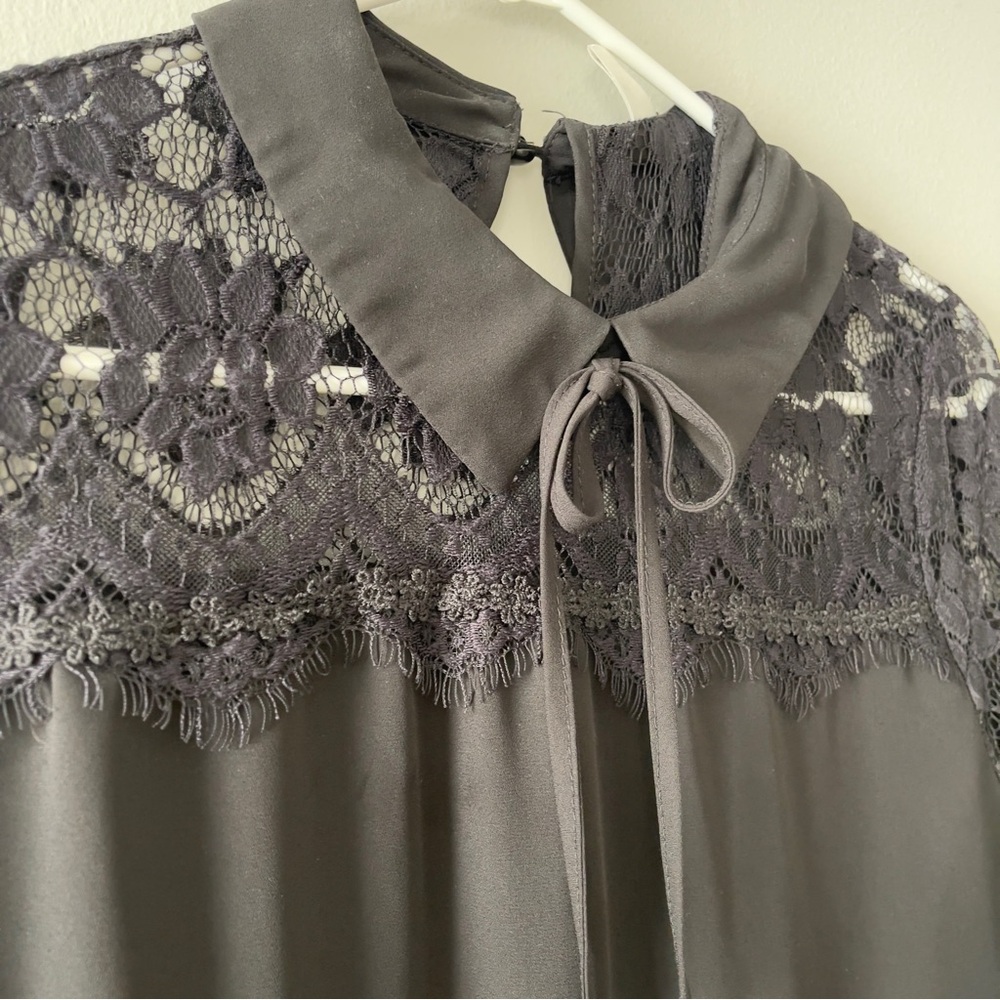 black top with lace detail